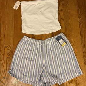Universal Thread Blue and White Striped Women's Shorts
